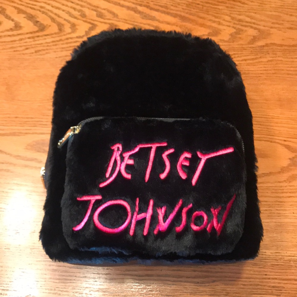 Betsy Johnson fuzzy backpack